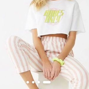 F21 • striped twill pant